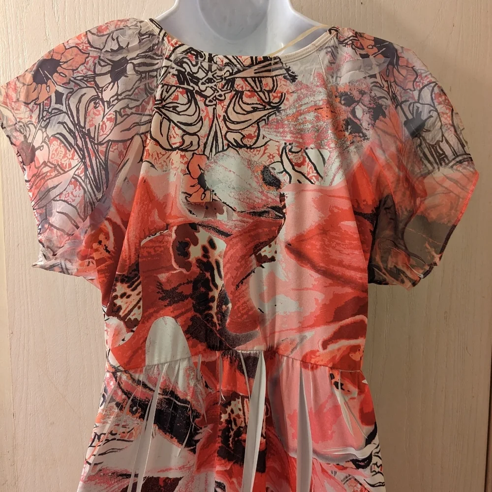 One World Floral Blouse NWOT Sz Med - Picture 8 of 12